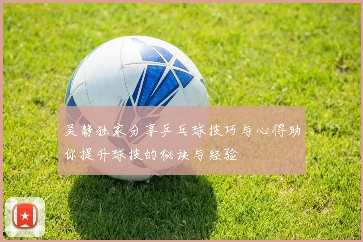吴静独家分享乒乓球技巧与心得助你提升球技的秘诀与经验